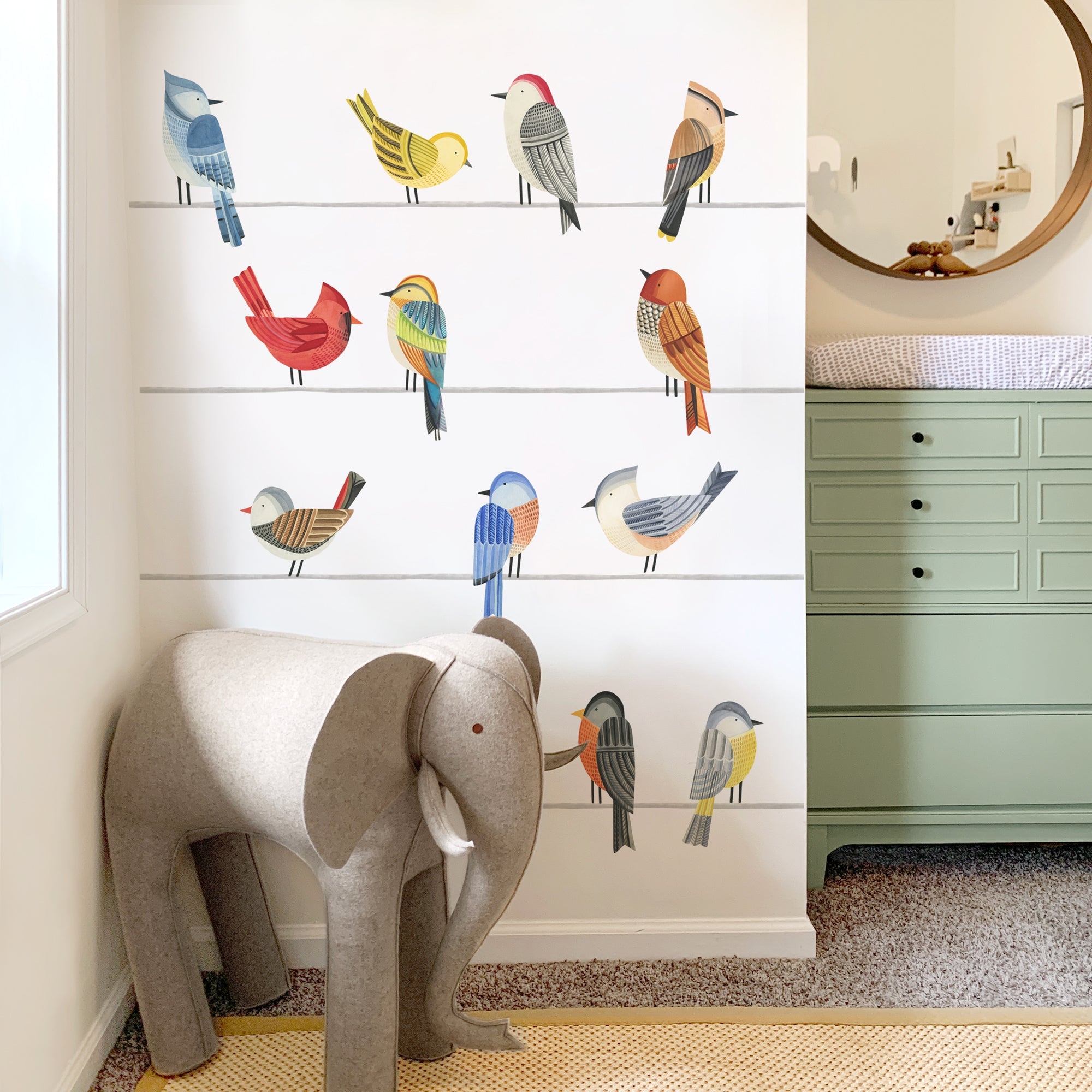 Birds on a Wire Wall Decals