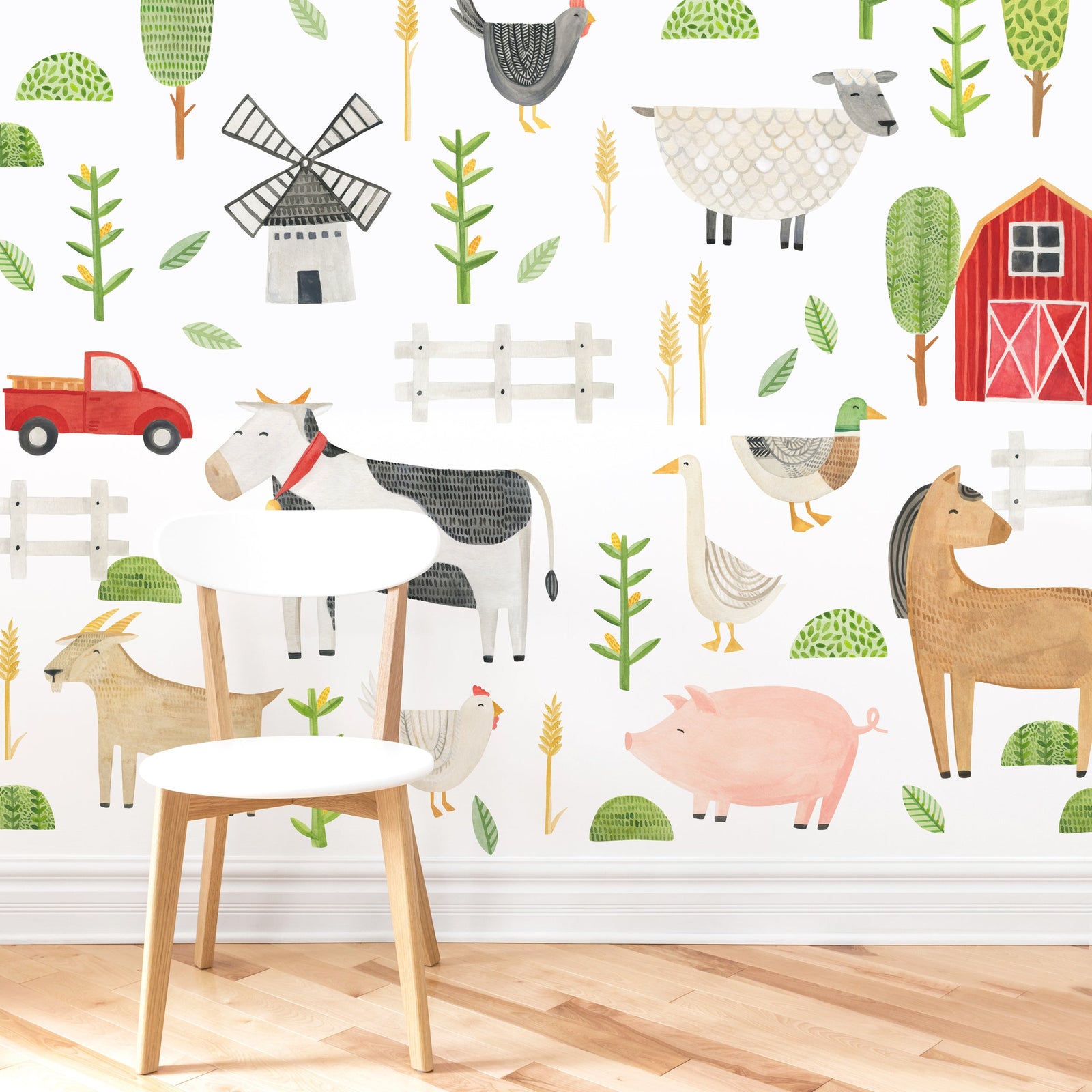 Modern Farm Wall Decals - Large