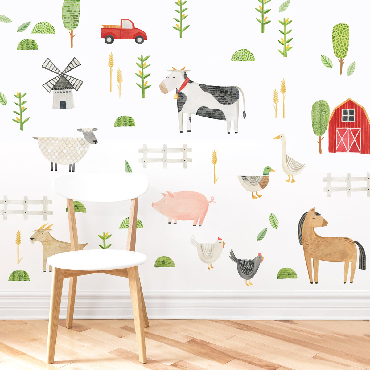 Modern Farm Wall Decals - Medium