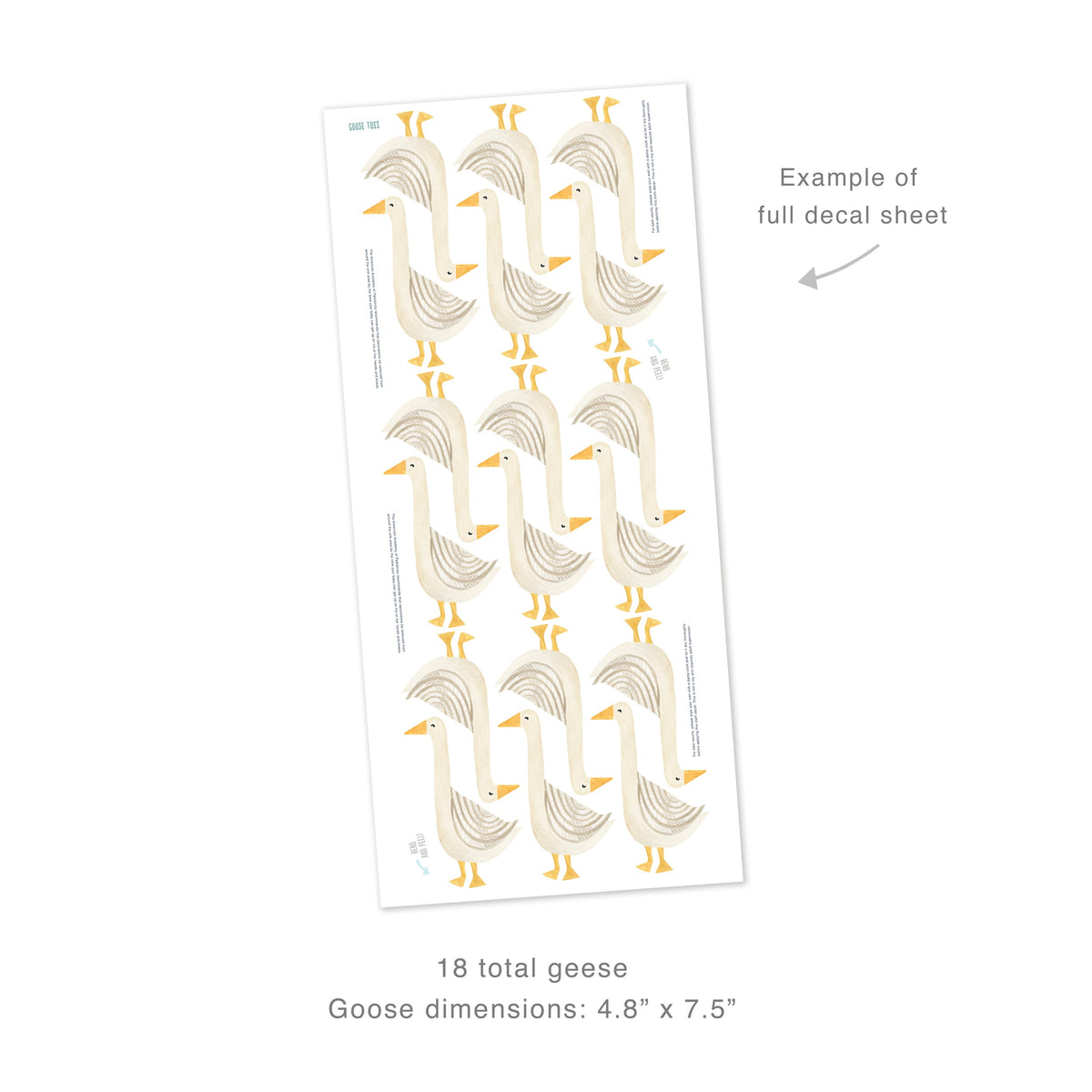 Goose Toss Wall Decals