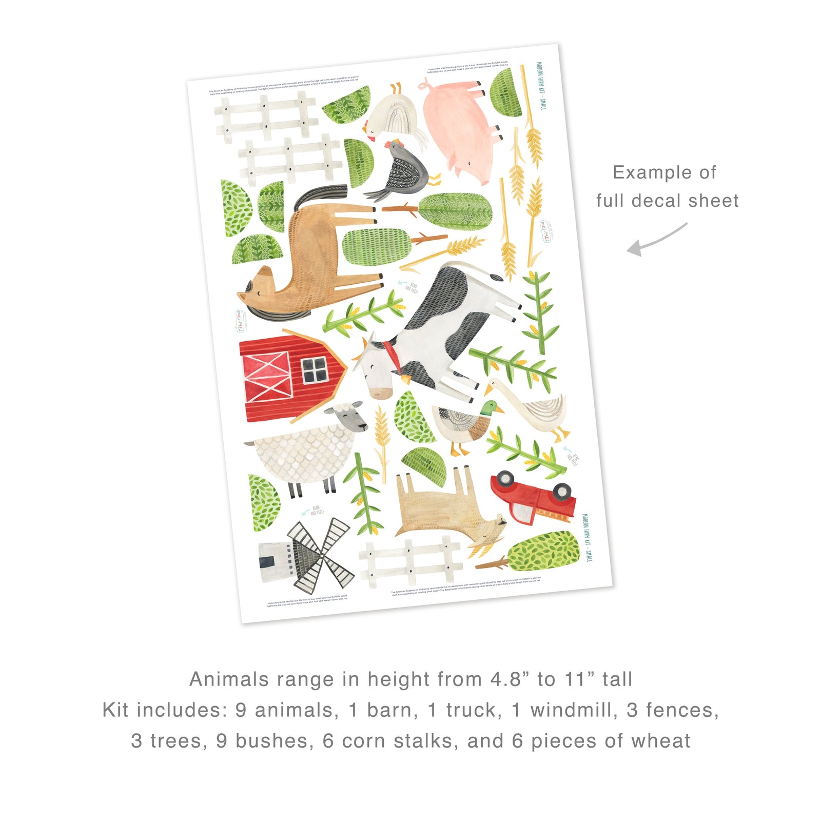 Modern Farm Wall Decals - Small