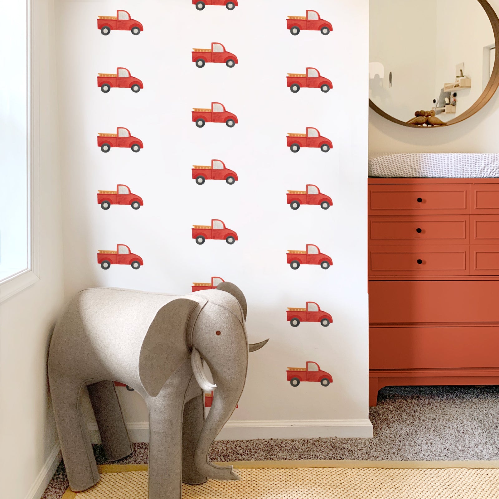 Red Truck Toss Wall Decals