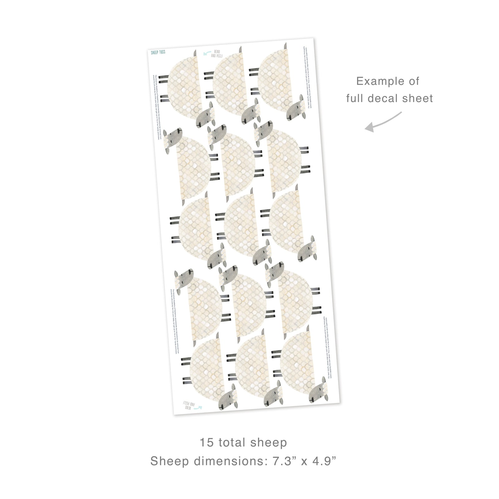 Sheep Toss Wall Decals