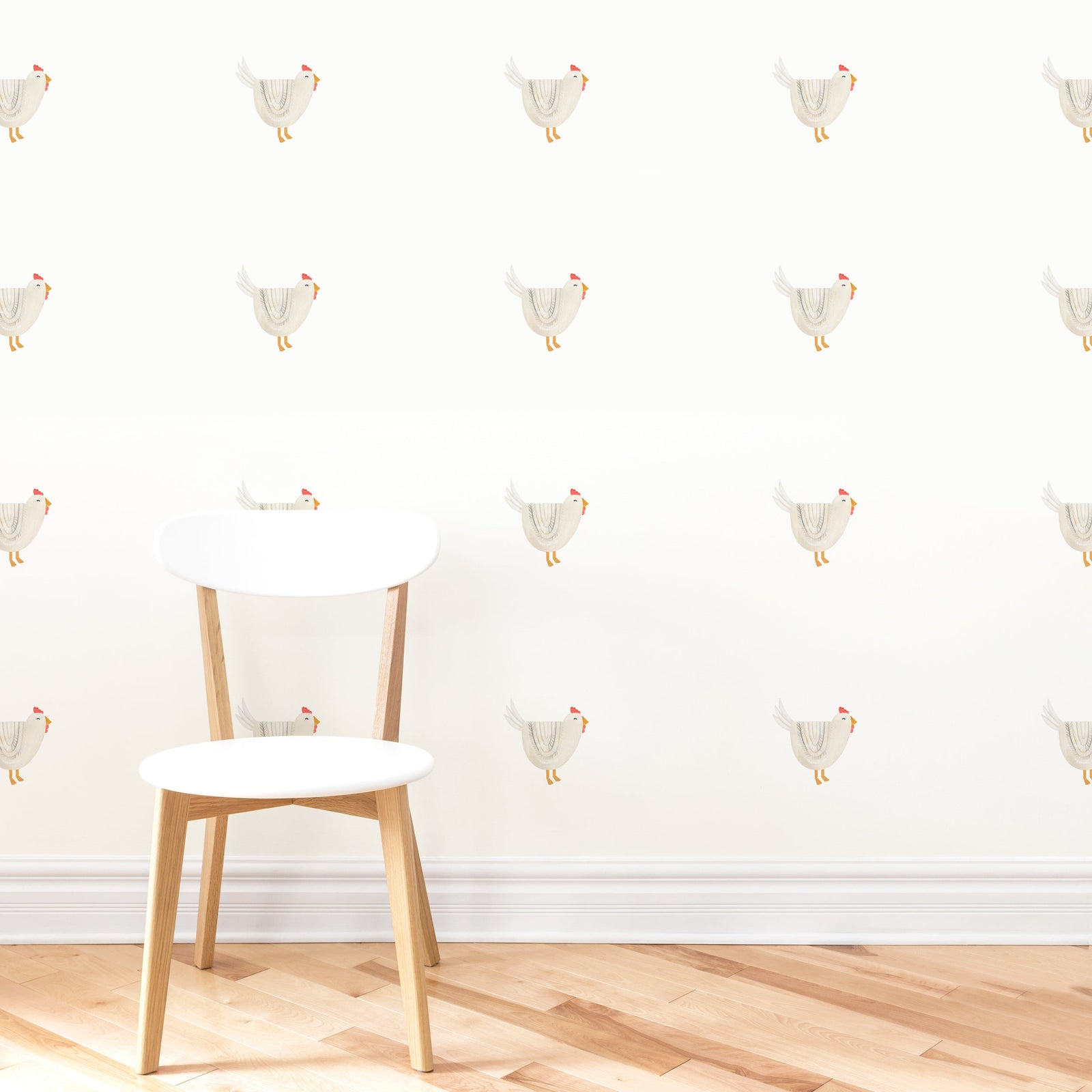 White Chicken Toss Wall Decals