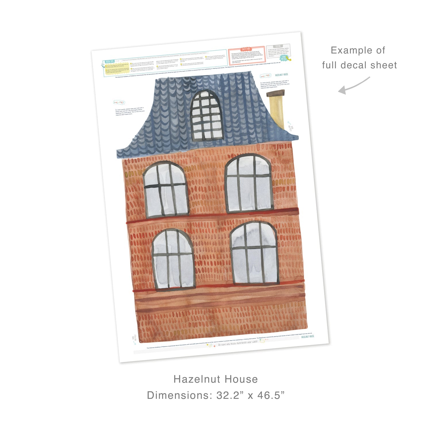 Hazelnut House Wall Decal