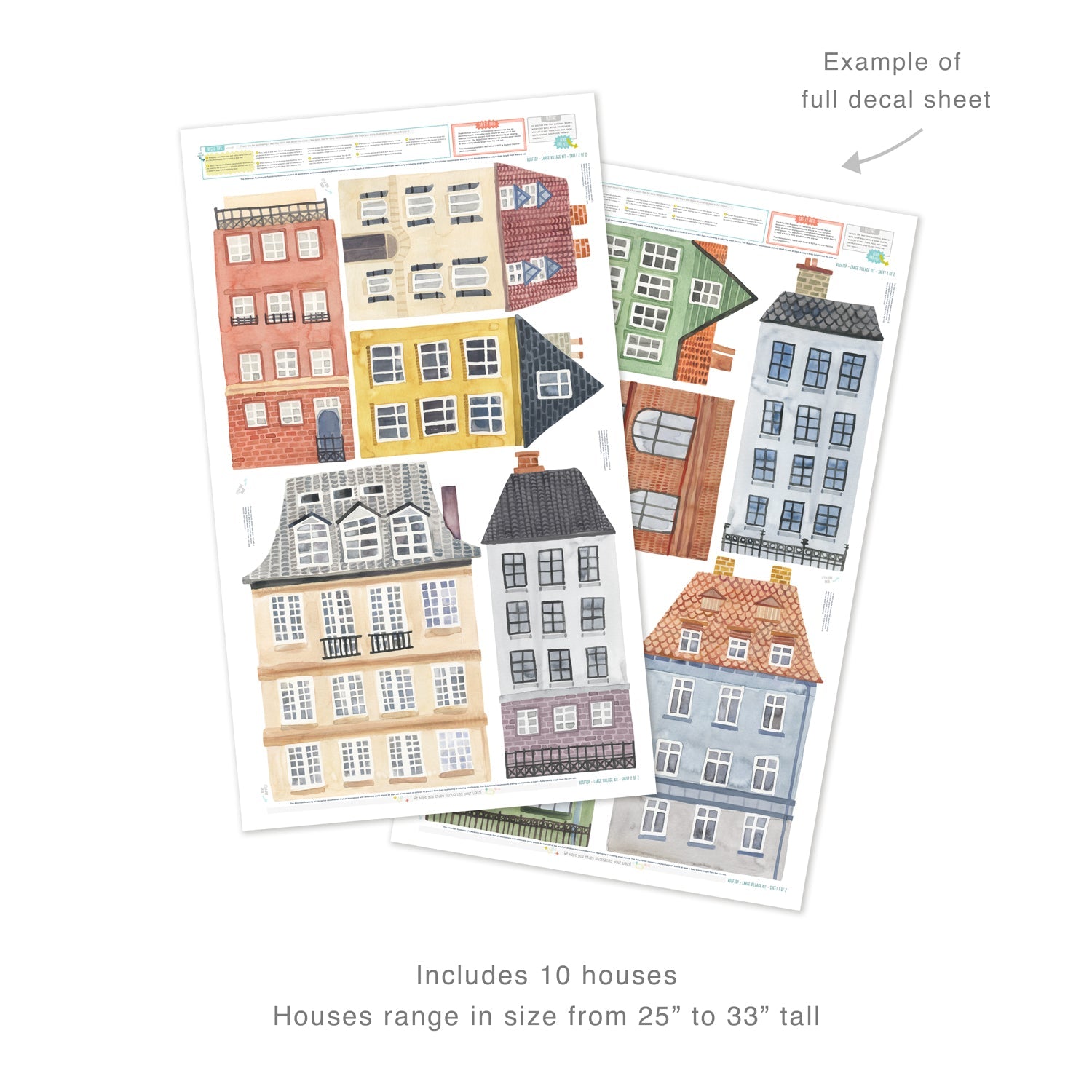 Village Wall Decals - Large