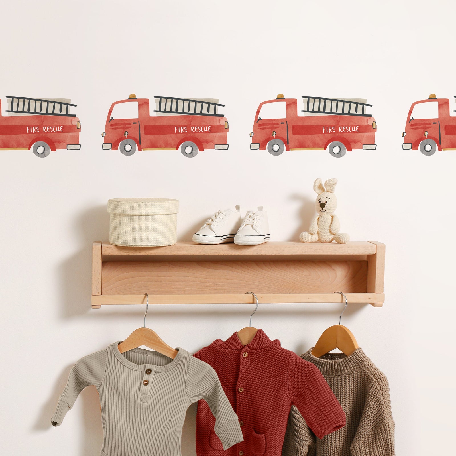 Fire Truck Toss Wall Decals