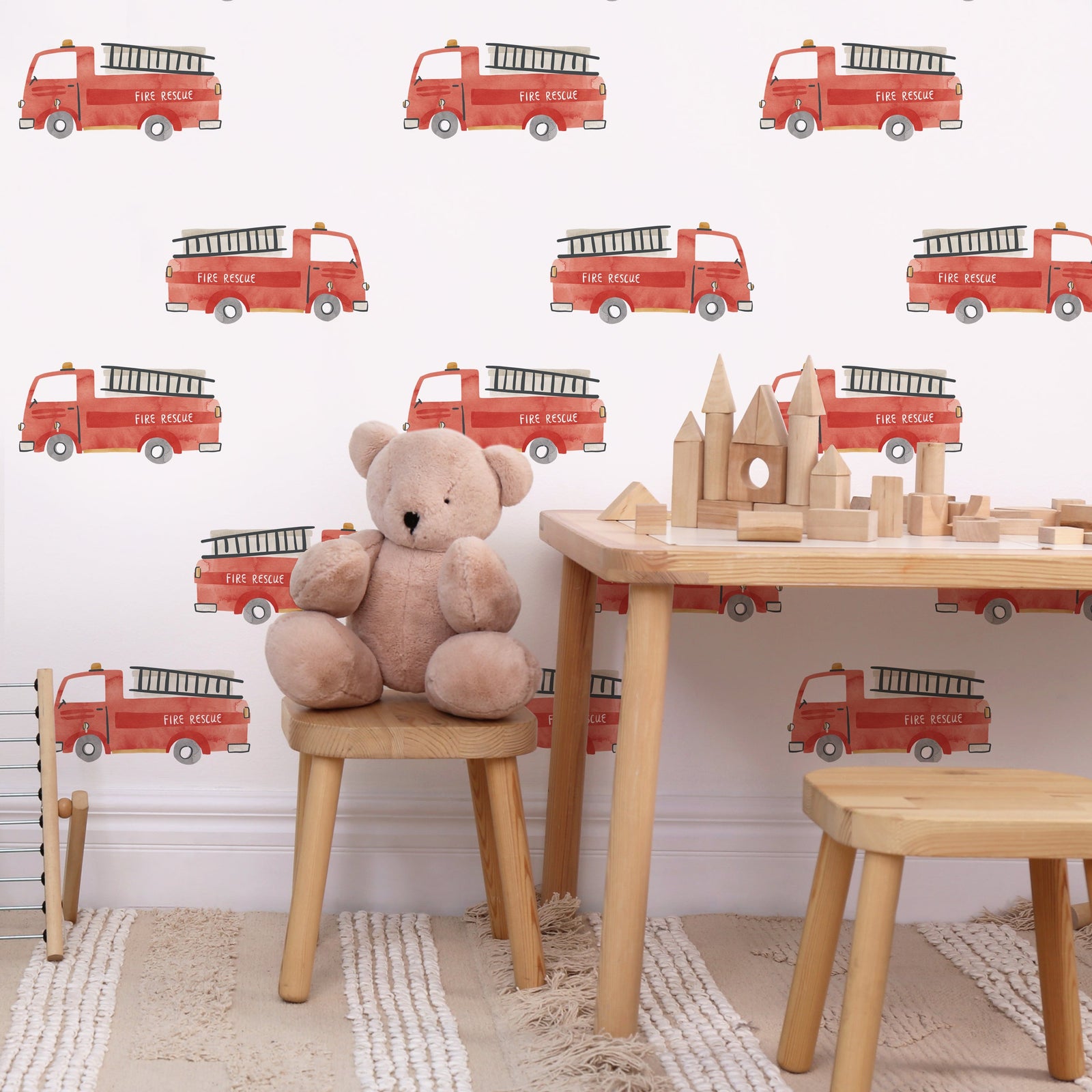Fire Truck Toss Wall Decals