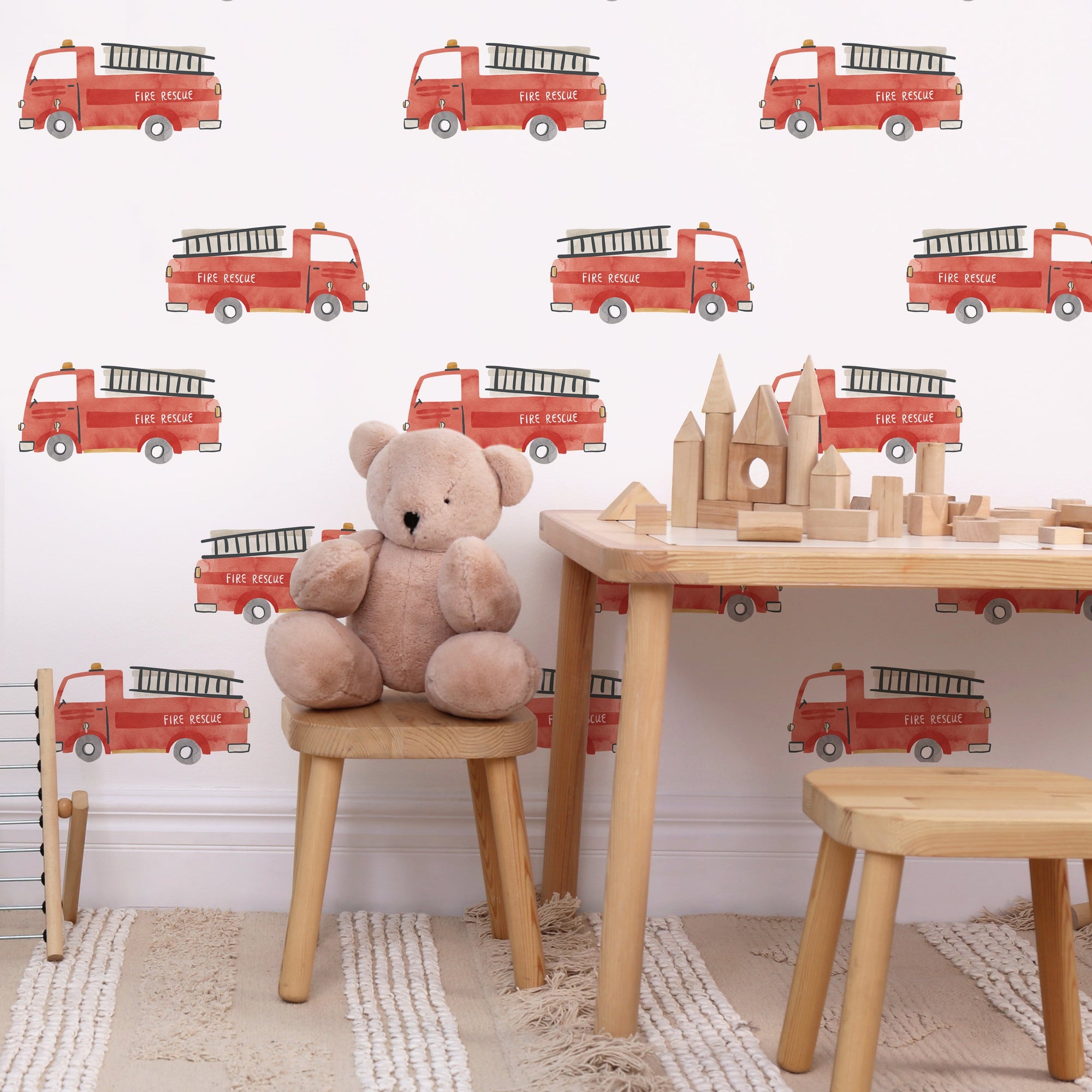 Fire Truck Toss Wall Decals