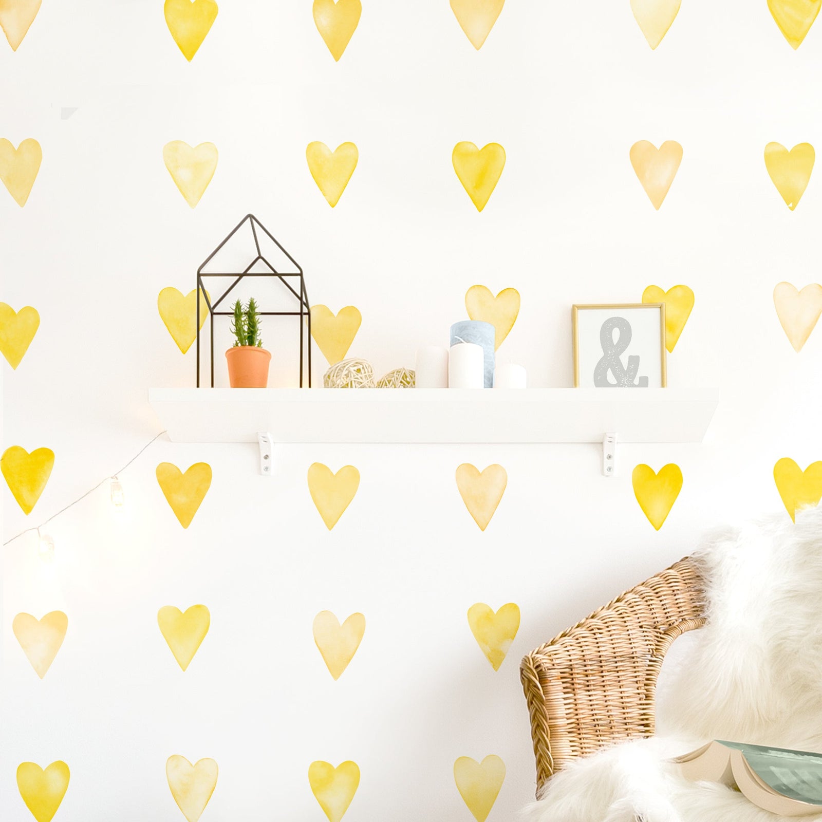 Watercolor Heart Wall Decals - Small