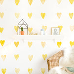 Watercolor Heart Wall Decal Set - Small