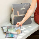 Meta Backpack - Grey Pearl Nubuck Leatherette - Project Nursery