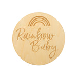 Rainbow Baby Wooden Keepsake Disc - Project Nursery