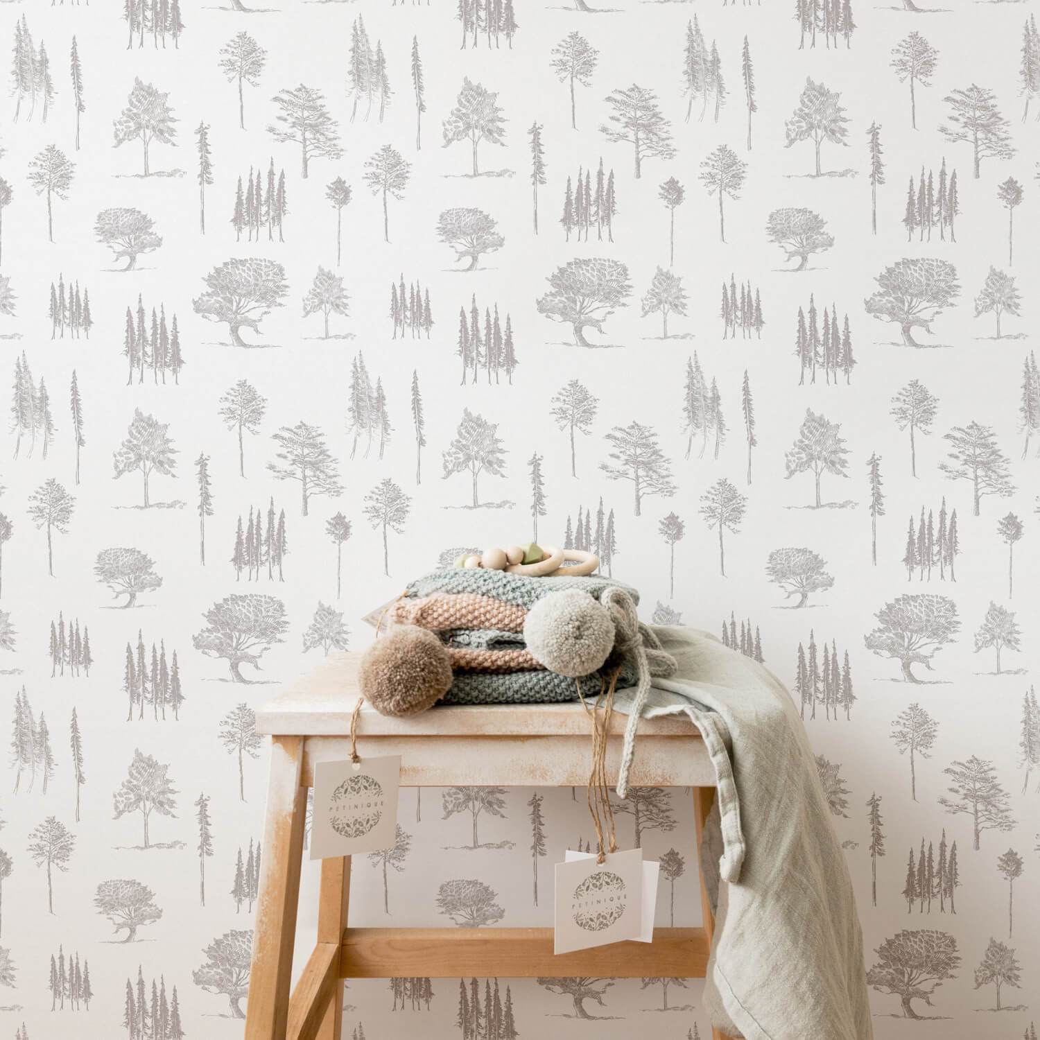 Minimal Forest Wallpaper - Project Nursery