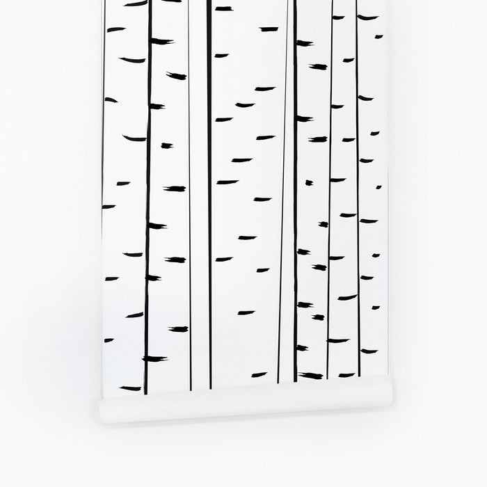 Modern Birch Tree Wallpaper - Project Nursery