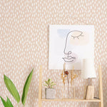 Pastel Pink Speckle Wallpaper - Project Nursery