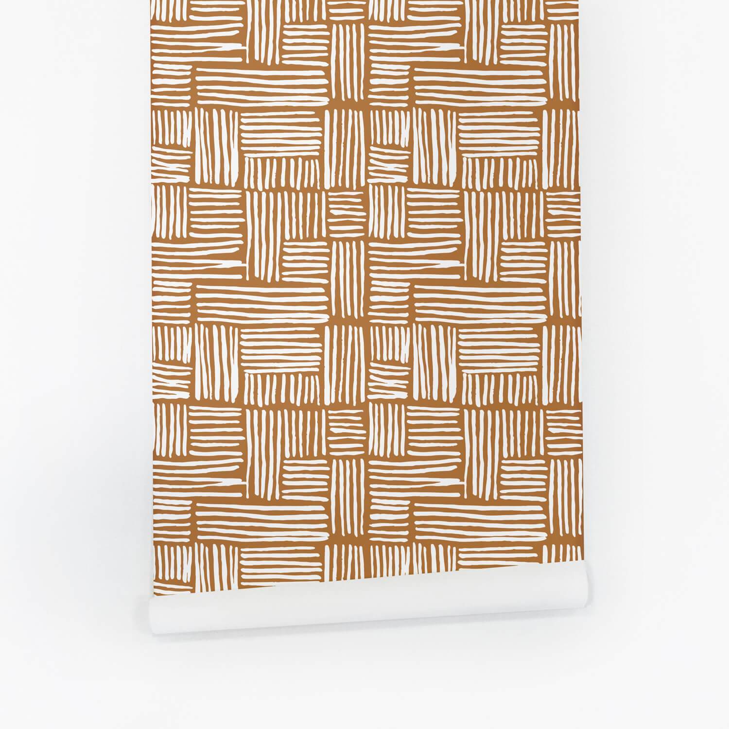 Modern Plaid Print Wallpaper - Project Nursery