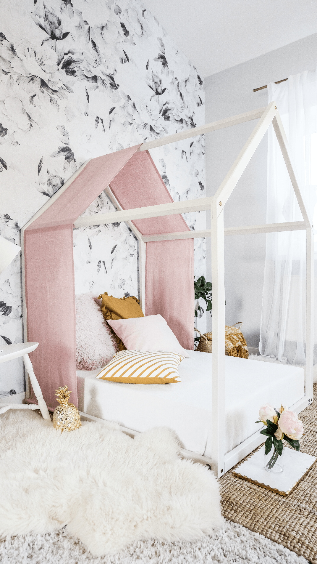 Gray Peony Wallpaper - Project Nursery