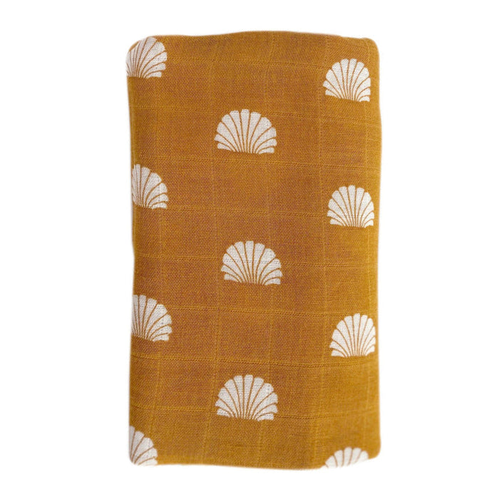 Ginger Shell Print Swaddle - Project Nursery