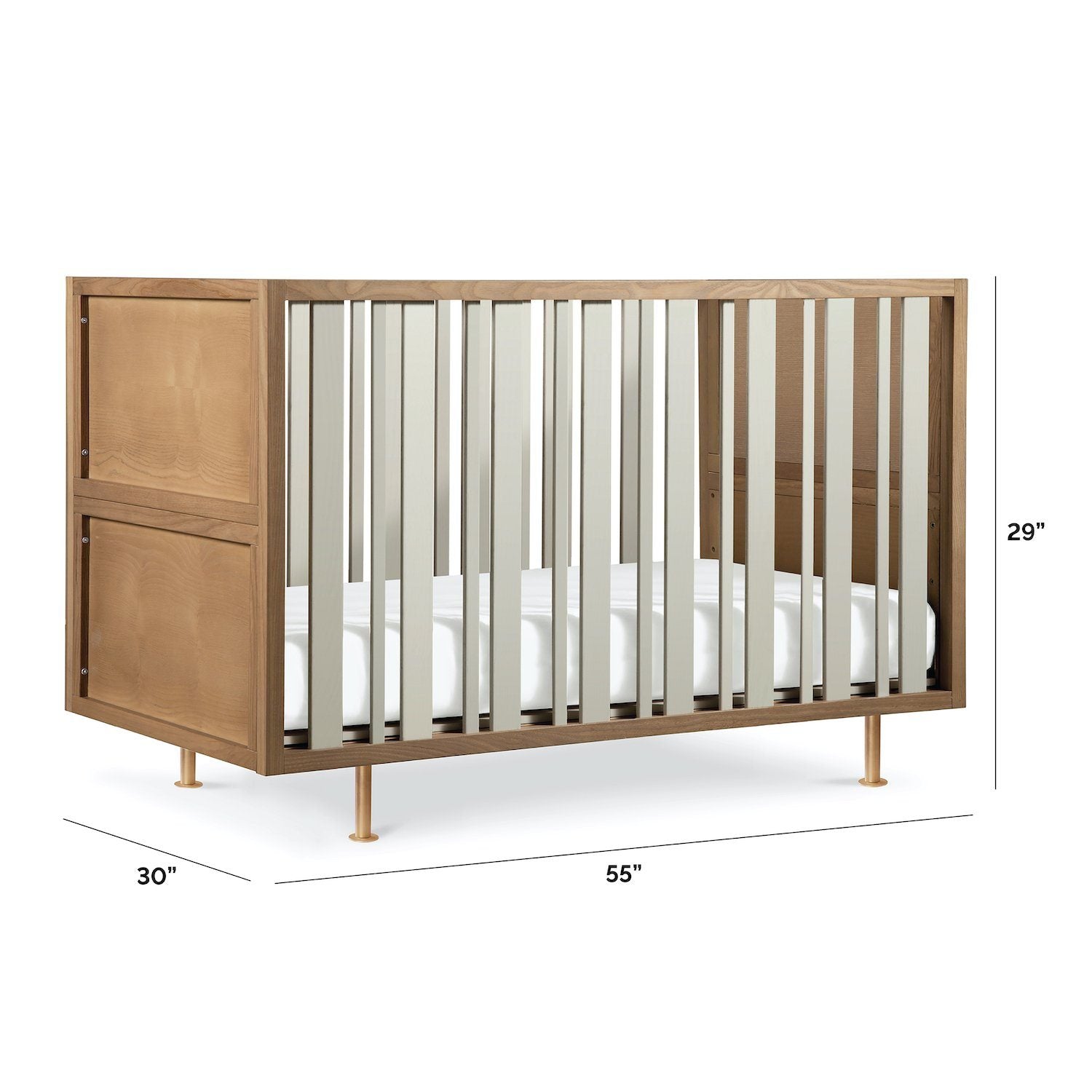 Novella Convertible Crib - Stained Ash + Ivory - Project Nursery