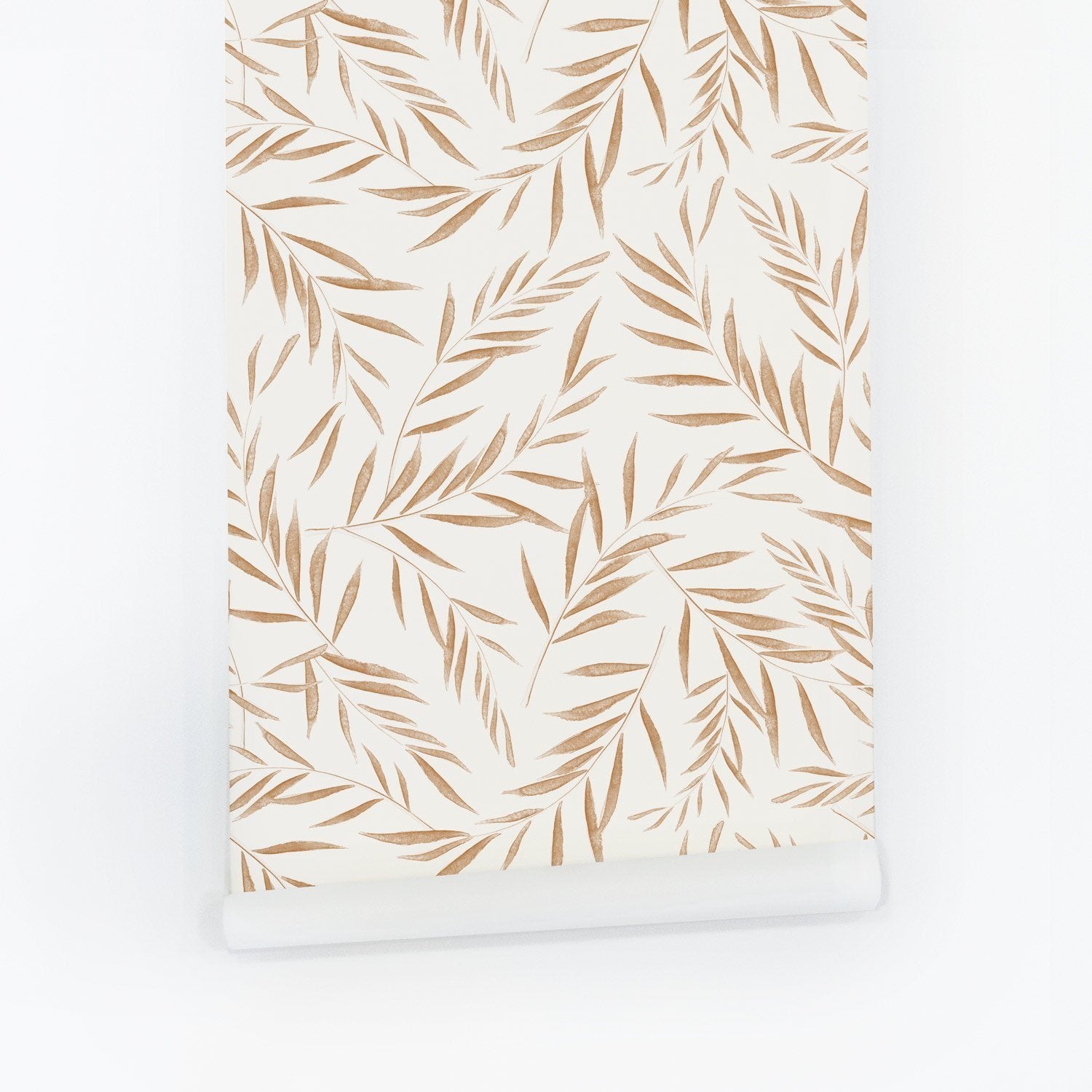 Neutral Desert Leaf Wallpaper - Project Nursery