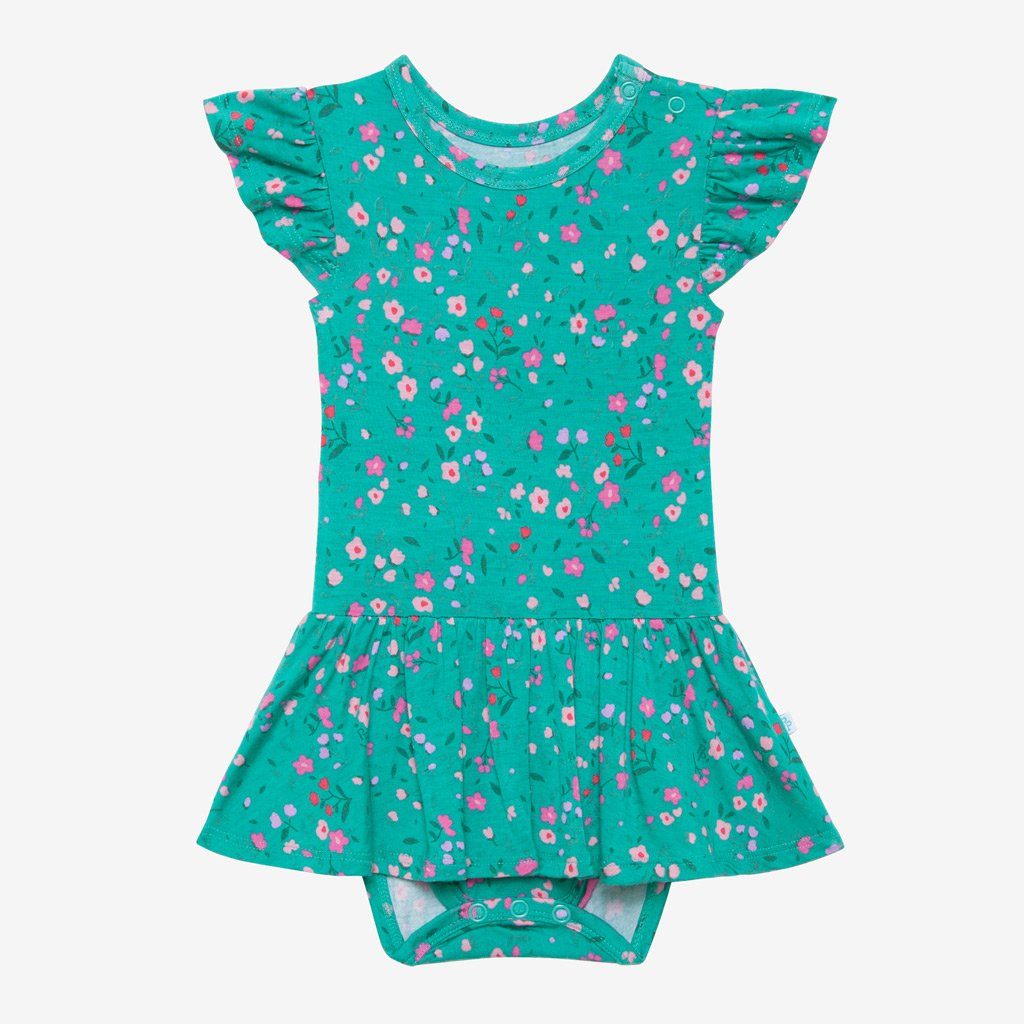 Cassandra Ruffled Cap-Sleeve Twirl-Skirt Bodysuit - Project Nursery