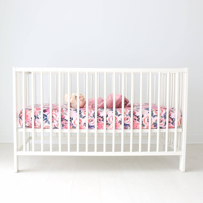 Dusk Rose Crib Sheet - Project Nursery