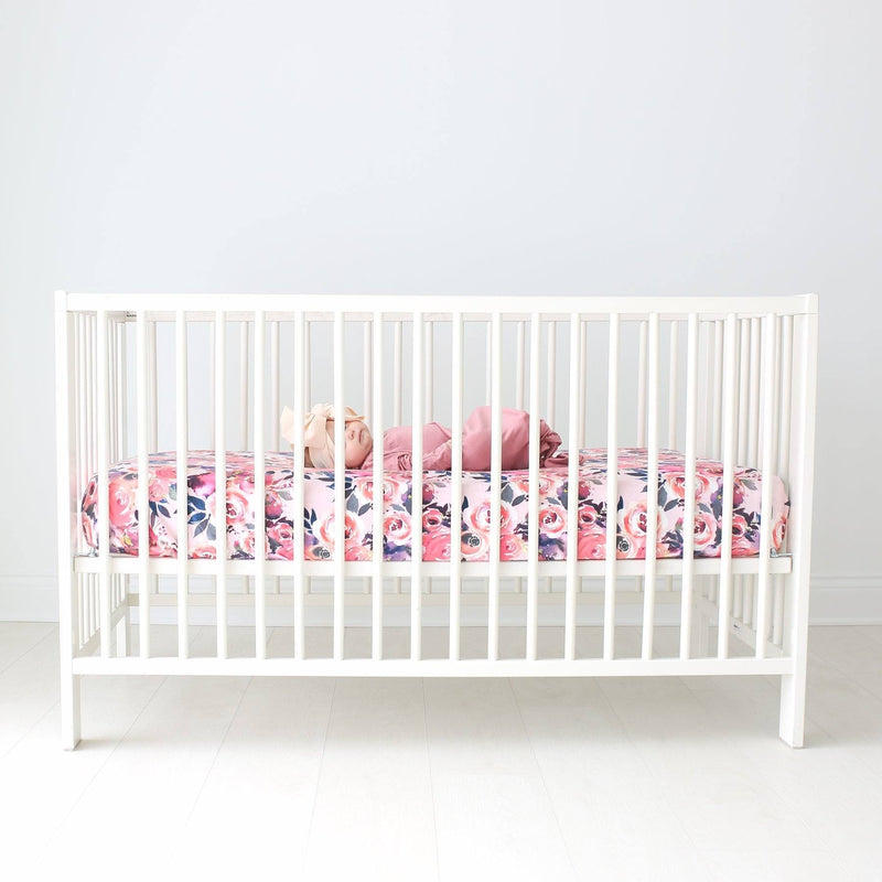 Dusk Rose Crib Sheet - Project Nursery