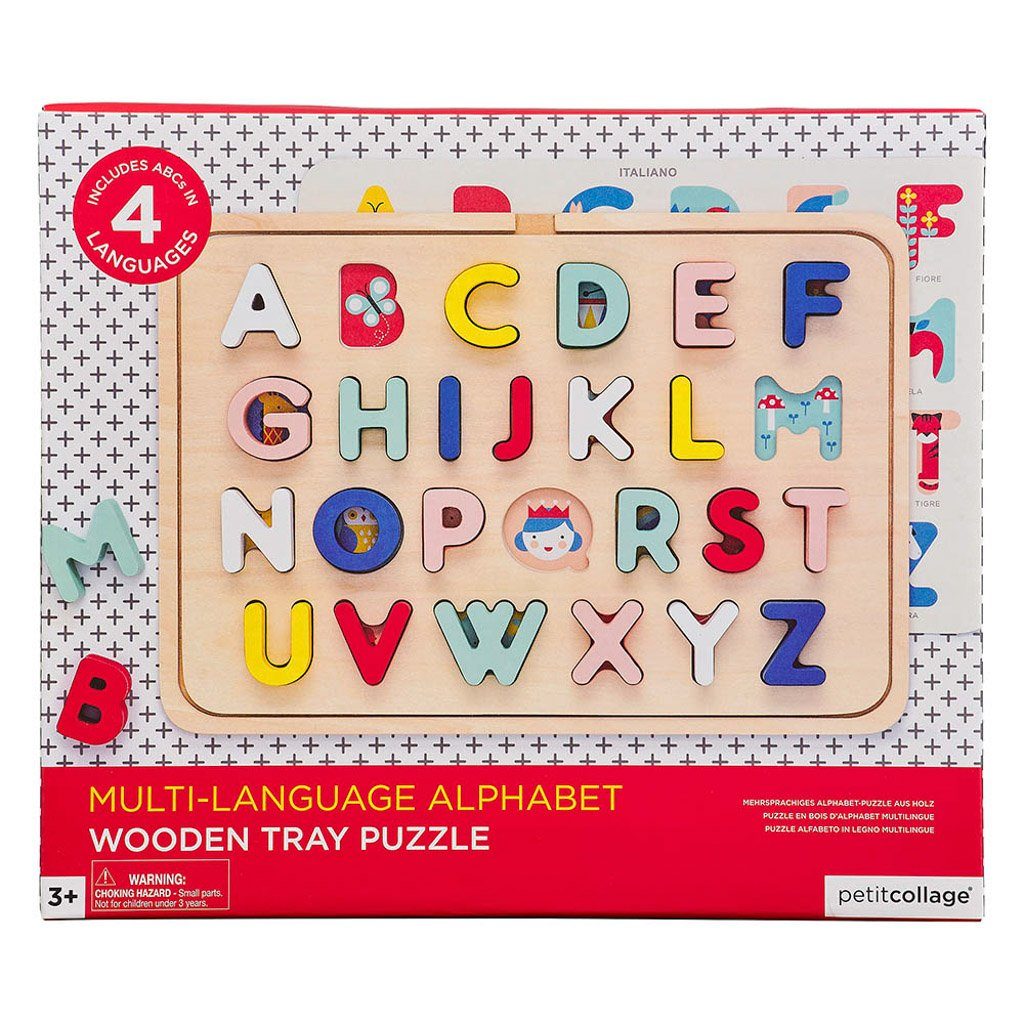 Multi-Language Alphabet Wooden Tray Puzzle - Project Nursery