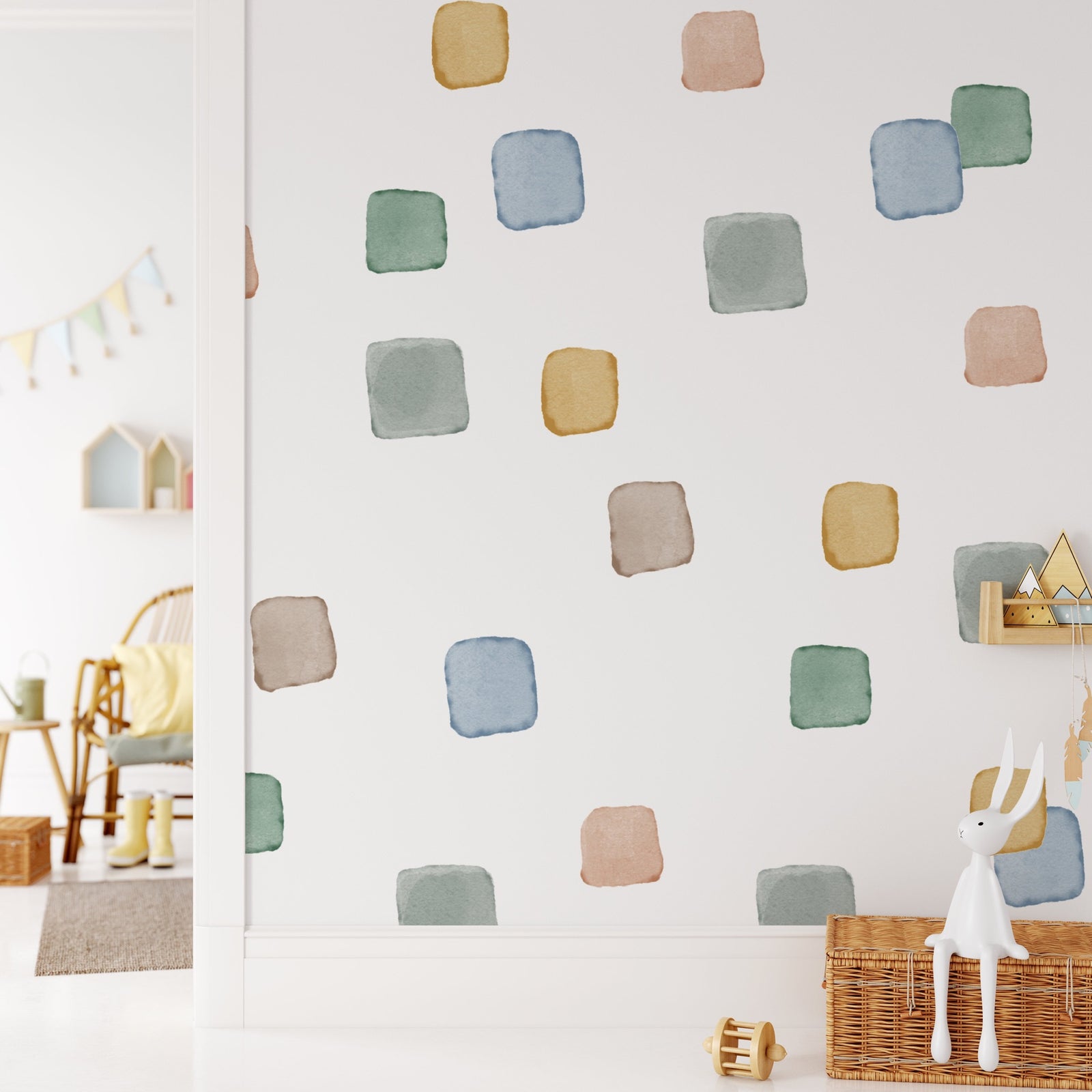 Pastel Square Wall Decals