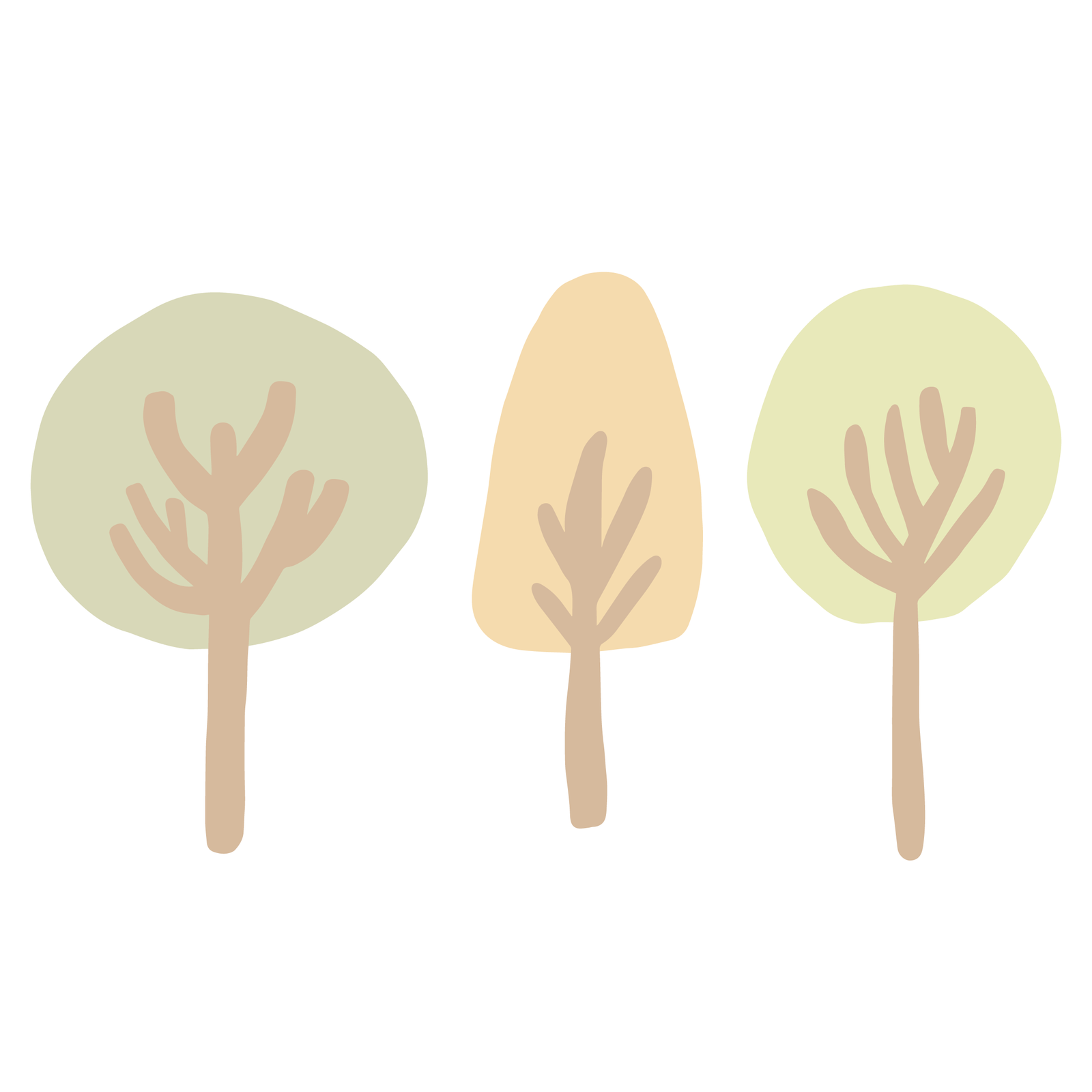 Pastel Tree Wall Decals