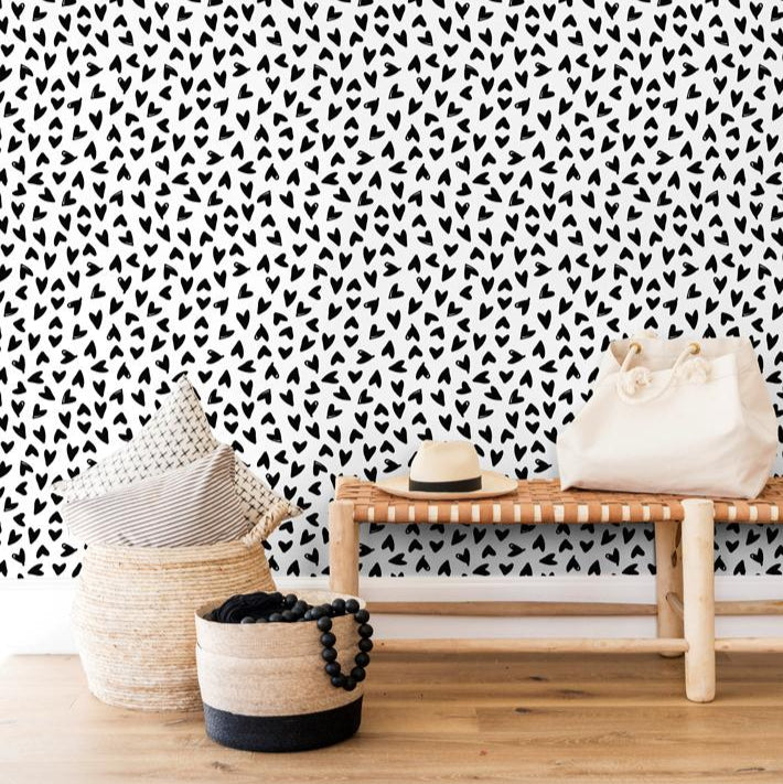 Hearts Wallpaper - Project Nursery