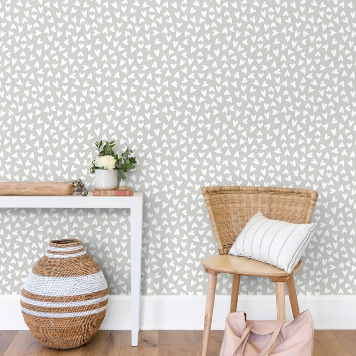 Hearts Wallpaper - Project Nursery