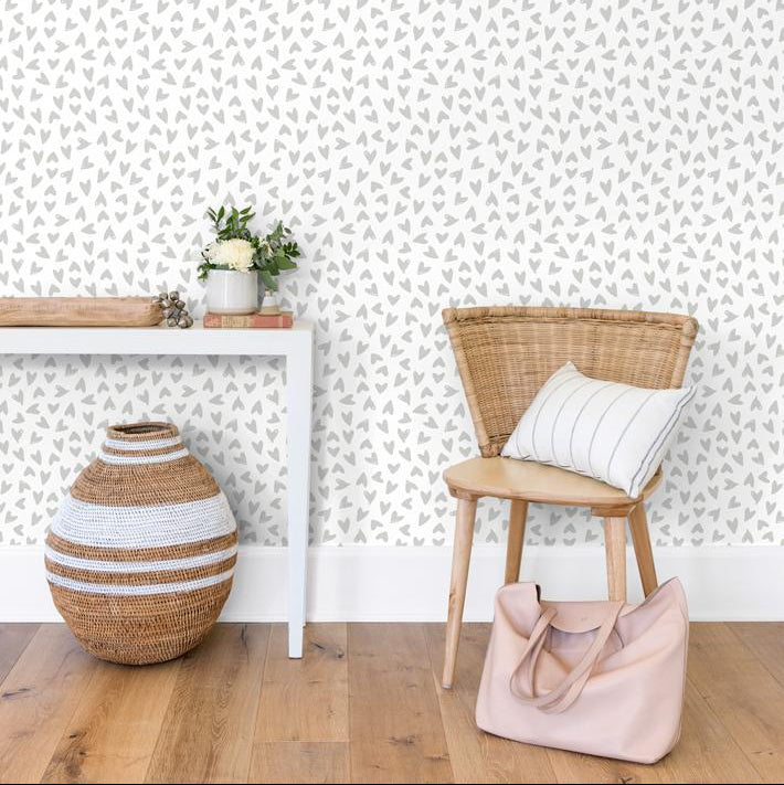 Hearts Wallpaper - Project Nursery