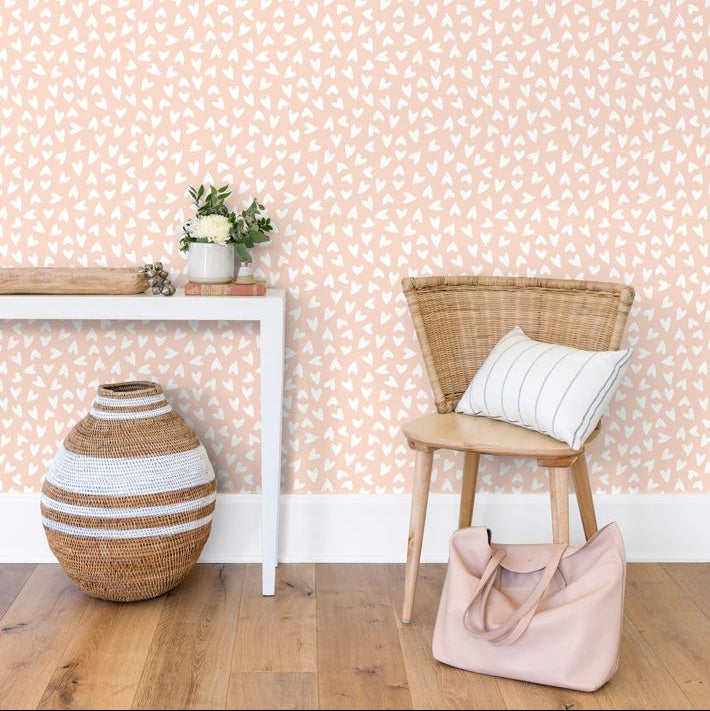 Hearts Wallpaper - Project Nursery