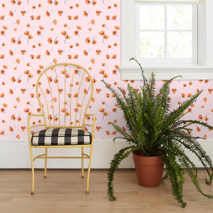Poppy Floral Wallpaper - Project Nursery