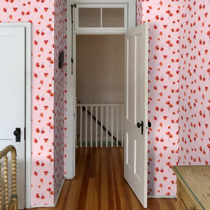 Poppy Floral Wallpaper - Project Nursery