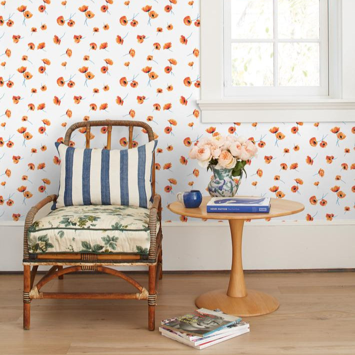 Poppy Floral Wallpaper - Project Nursery