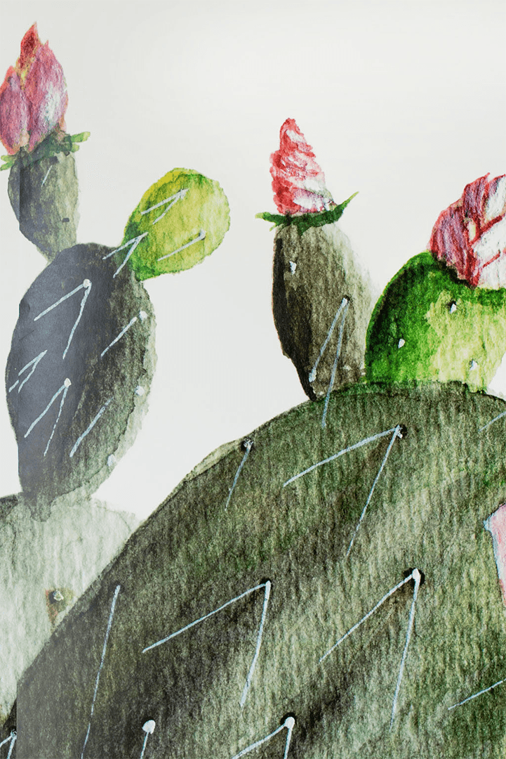 Prickly Pear Cactus Wallpaper Mural - Project Nursery