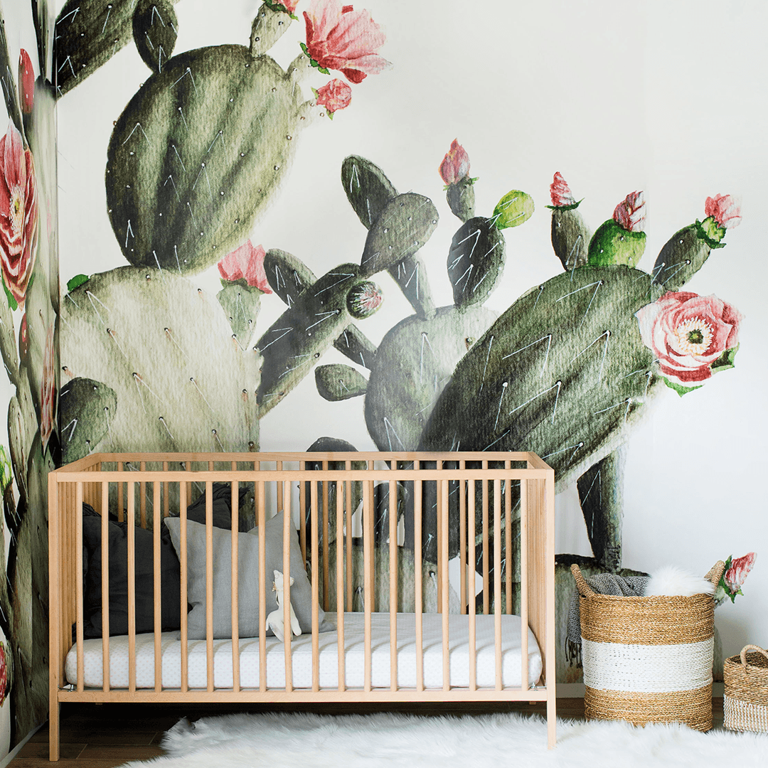 Prickly Pear Cactus Wallpaper Mural - Project Nursery