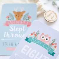 Baby Milestone + Moment Cards - Unisex Woodland Collection - Project Nursery