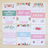 Twin Baby Milestone + Moment Cards - Floral Collection - Project Nursery