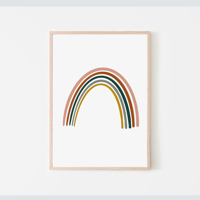 Retro Girls Rainbow Art Print - Project Nursery