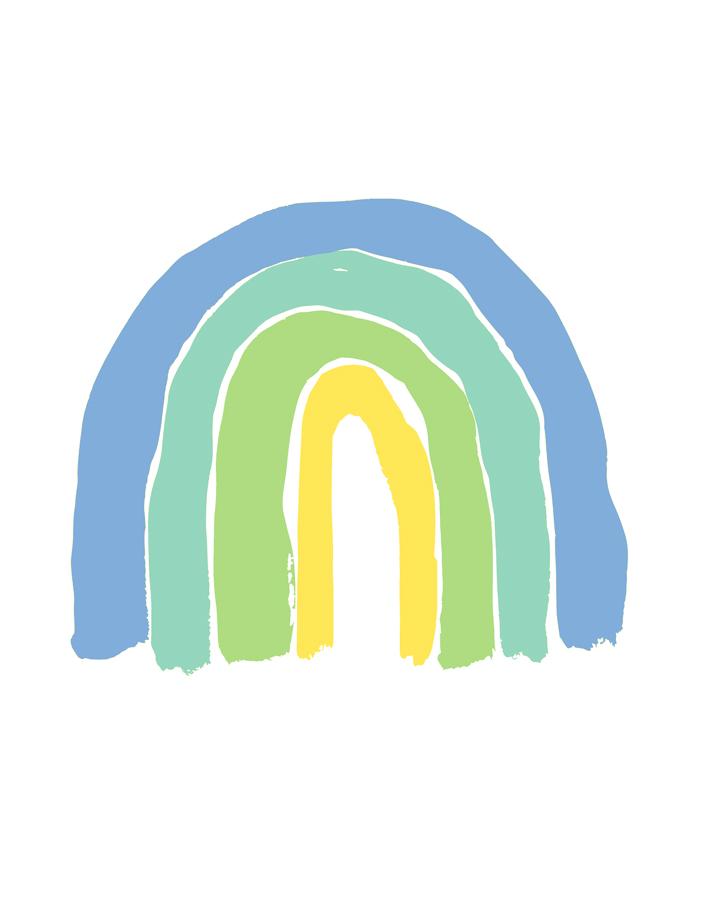 Green Rainbows Wallpaper - Project Nursery