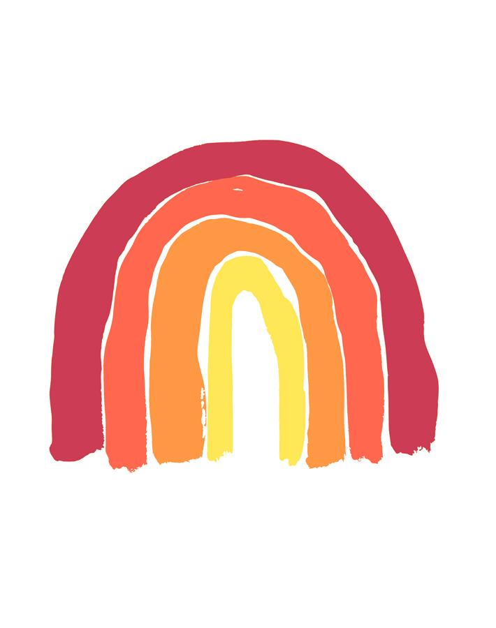 Red Rainbows Wallpaper - Project Nursery