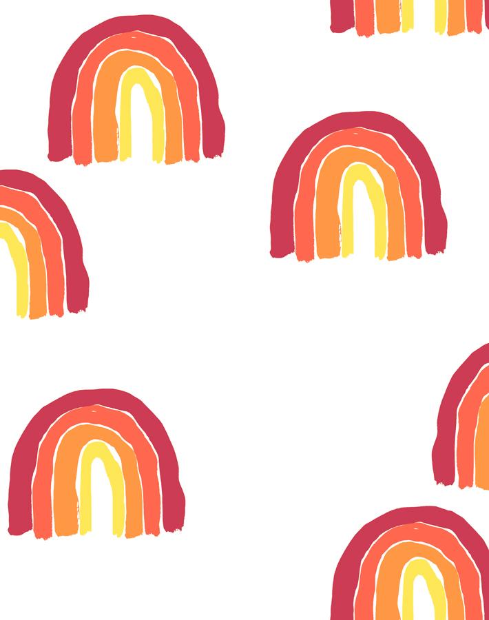 Red Rainbows Wallpaper - Project Nursery