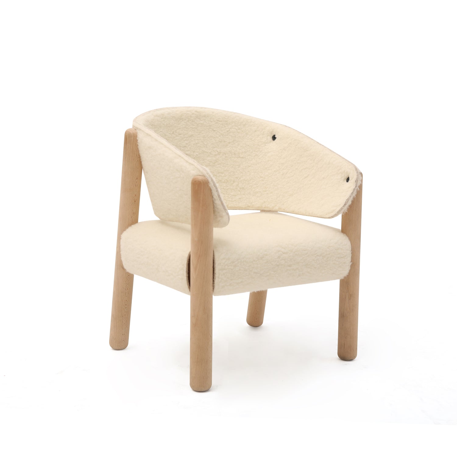 Saba Chair - Fur Milk