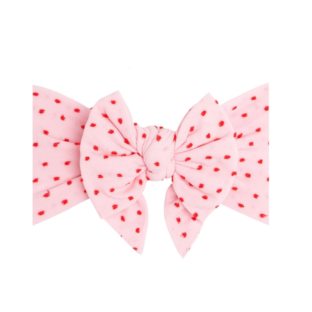 Pink with Red Shabby Dot Dang Enormous Bow - Project Nursery