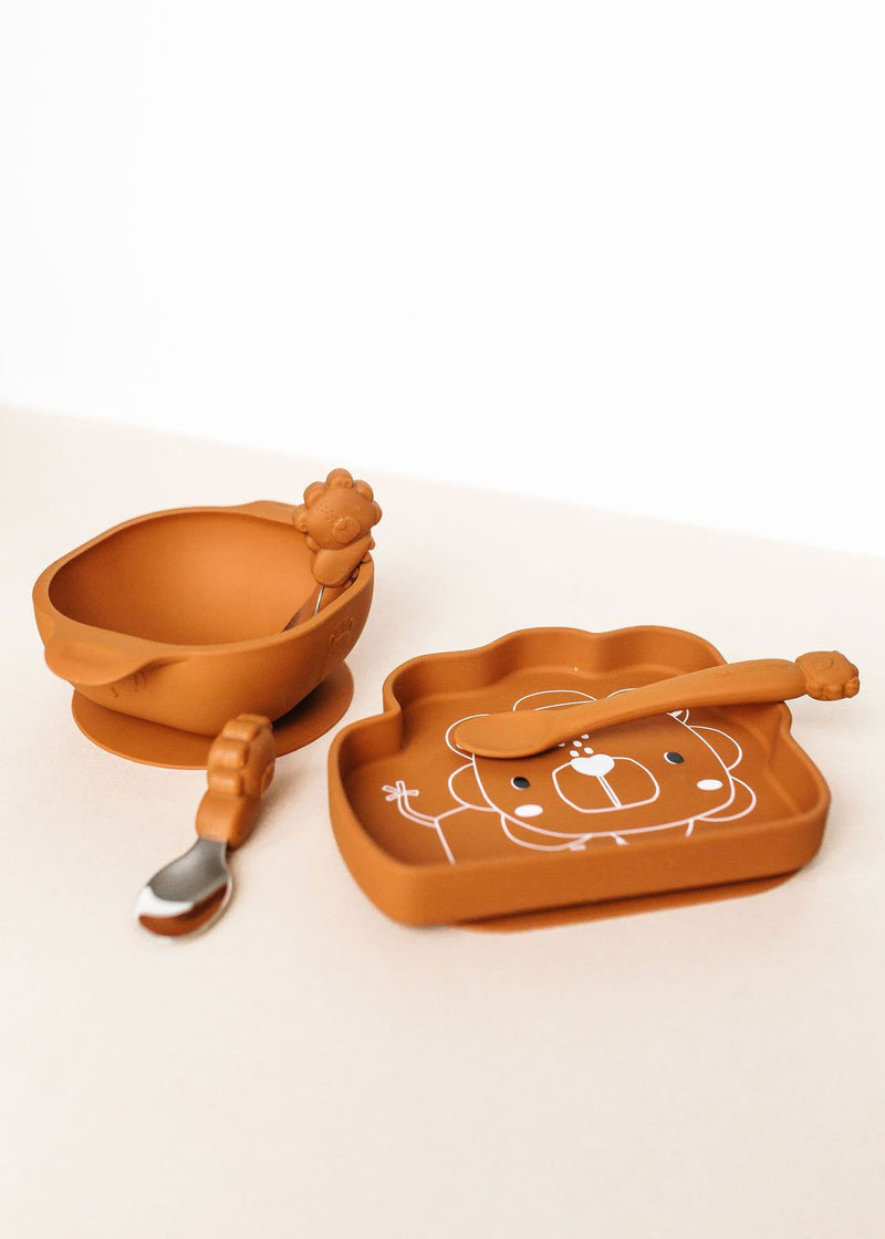 Born to be Wild Learning Spoon + Fork Set - Lion - Project Nursery