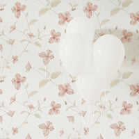 Soft Pink Floral Print Wallpaper - Project Nursery